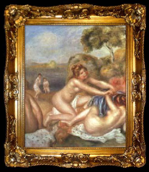 framed  Pierre-Auguste Renoir Three Bathers,, ta009-2